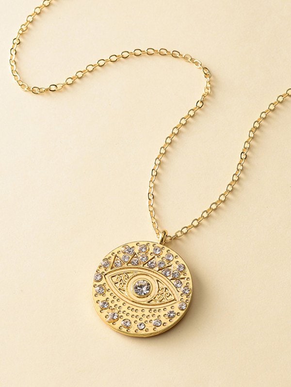 Necklace - Punk Eye Shape Chain Pendant