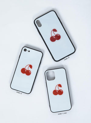 Sweet Cherry iPhone Case - iPhone 11 / White / Red