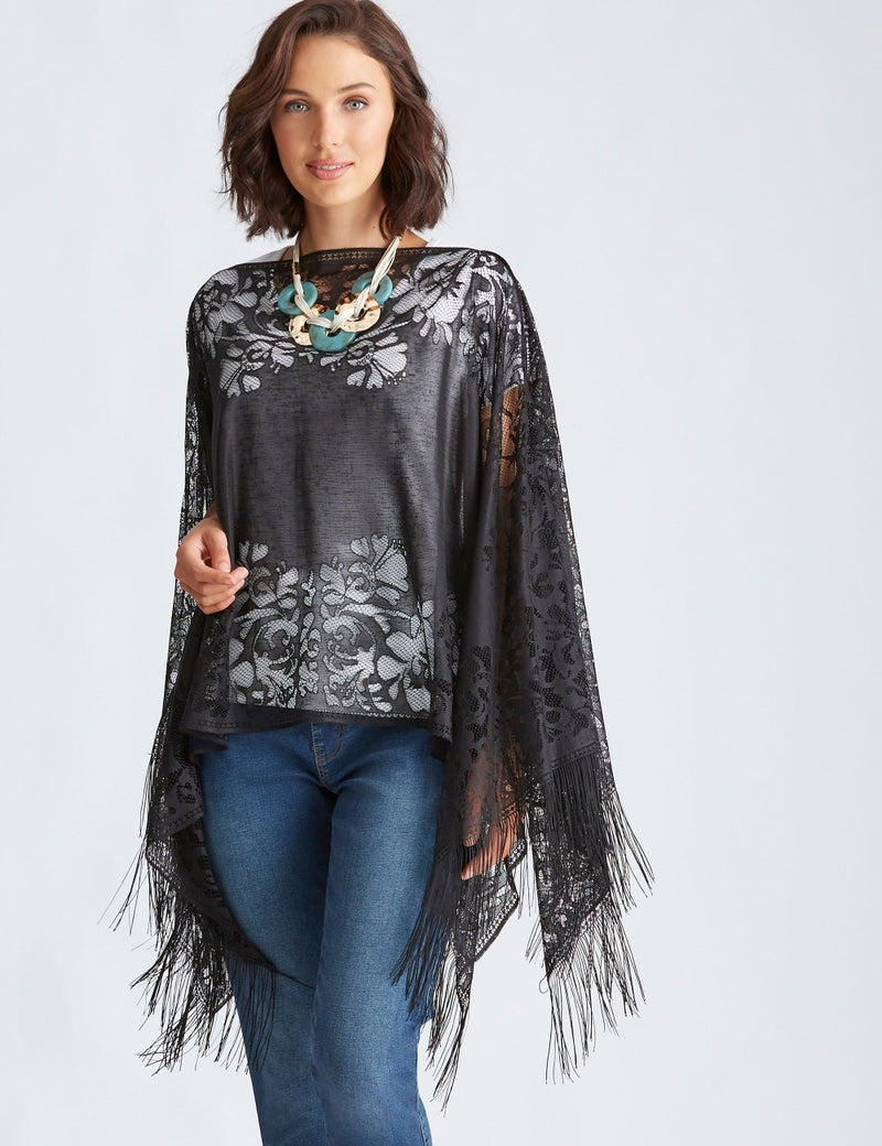 Katies Button Floral Lace Kimono