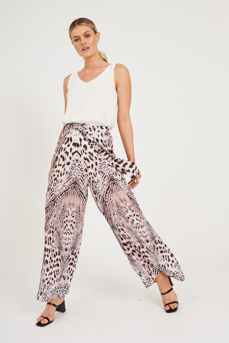 St Frock - Queenie Wide Leg Pants in Leopard